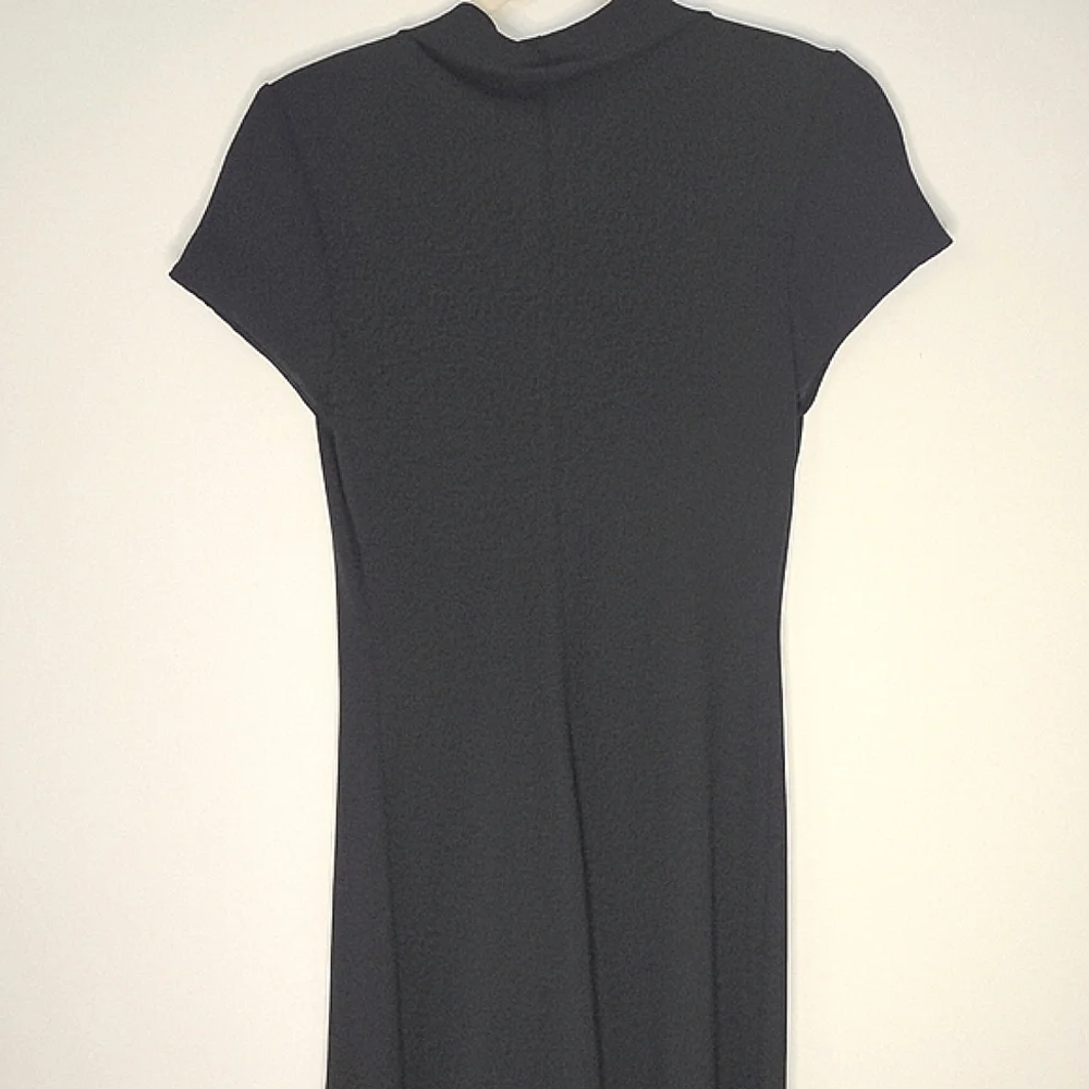 Vintage S.L. Fashions Black Cap Sleeve Dress Size 8 - Picture 6 of 9
